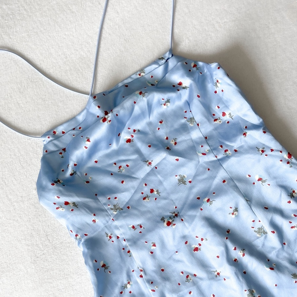 REVOLVE Tiger Mist Blue Floral Dress - Picture 4 of 13